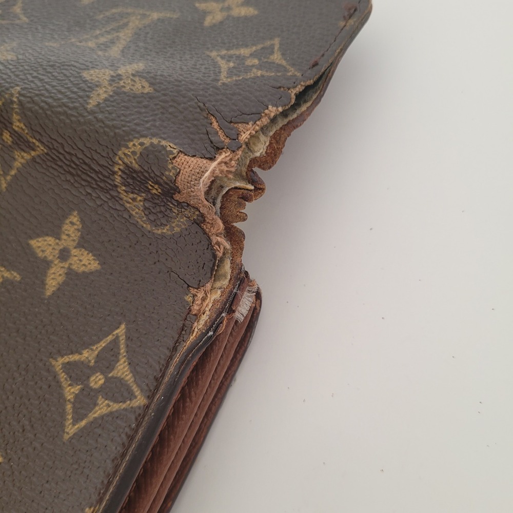 Louis Vuitton Sarah Wallet Monogram Canvas Brown Long Envelope Wallet France - Picture 9 of 11